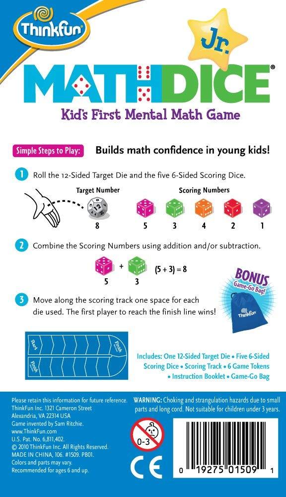 ThinkFun-Math Dice Jr. Game – GoGoKids Toy & Book Shop New Zealand ...
